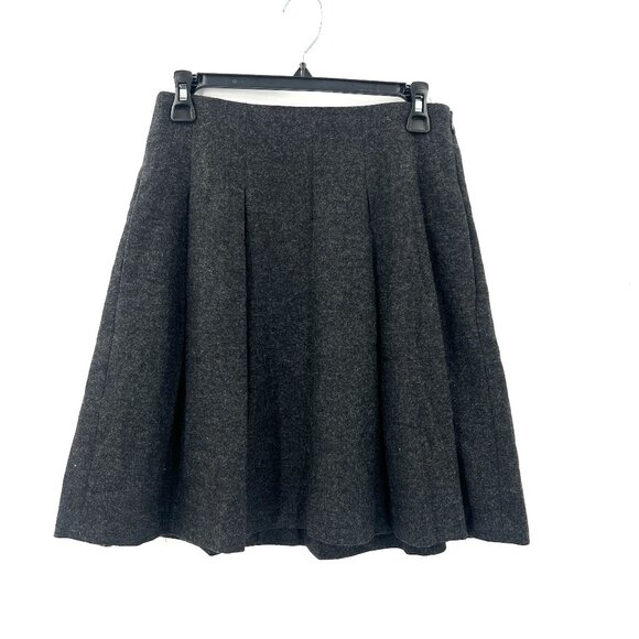 Madewell wool blend pleated a-line circle skirt grey school girl fall academia 0 - Picture 1 of 11